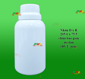 Chai PET 300ml ø38mm Tròn Trơn