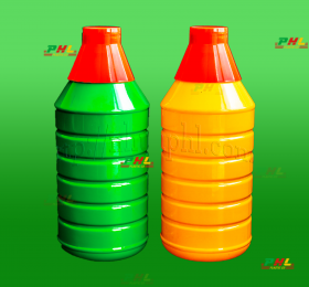Chai Nhựa PET 1000ml ø34mm Tròn Gân Nắp Chụp