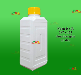 Chai Nhựa PET 1000ml ø45mm Vuông HD